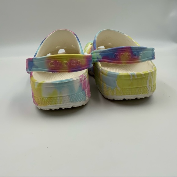 CROCS Unisex Classic Tie-Dye Graphic  Pastel Clogs. Men’s Size 11. - Picture 5 of 7